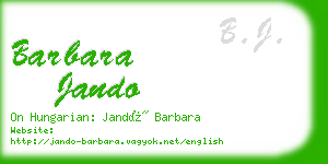 barbara jando business card